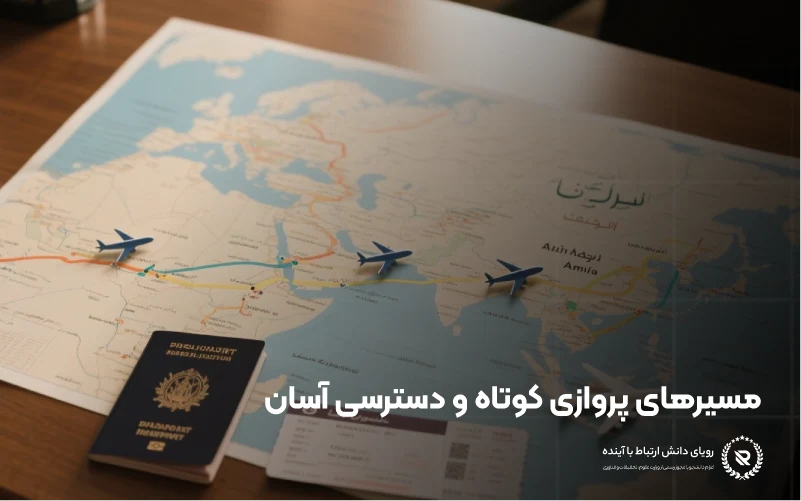 موقعیت راهبردی و دسترسی سریع از ایران